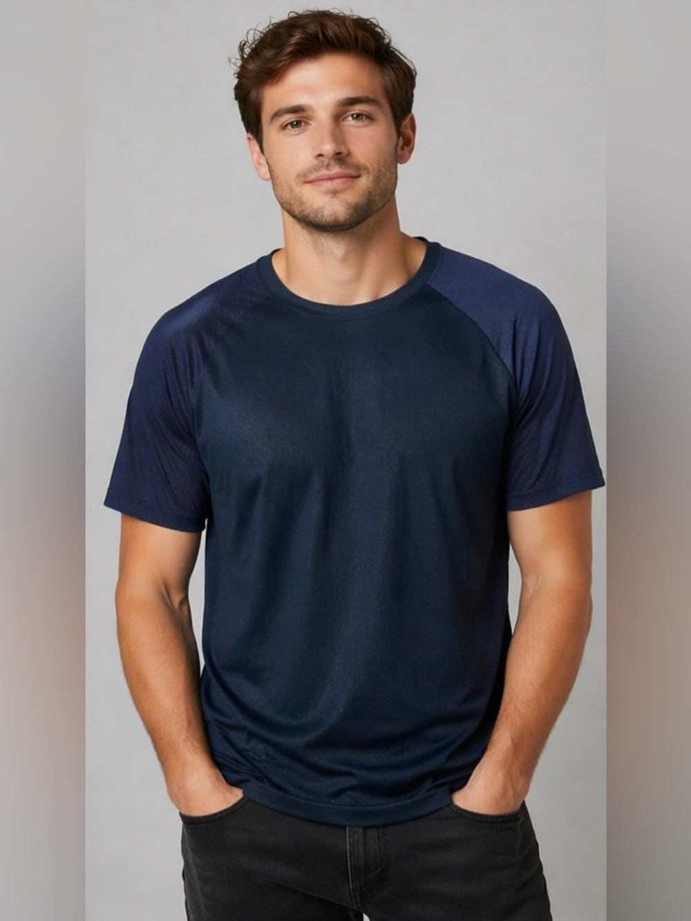 Express Men’s Blue Short Sleeve Tee XL Flex Stretch Crew Neck Shirt NWT